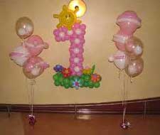 панно с цифрой дня рождения из шаров